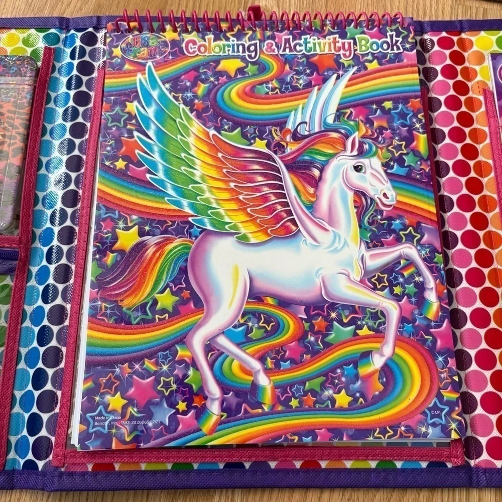 Lisa Frank Art Case Tikanni 2020 Trifold Portfolio On the Go Storage Art Kit